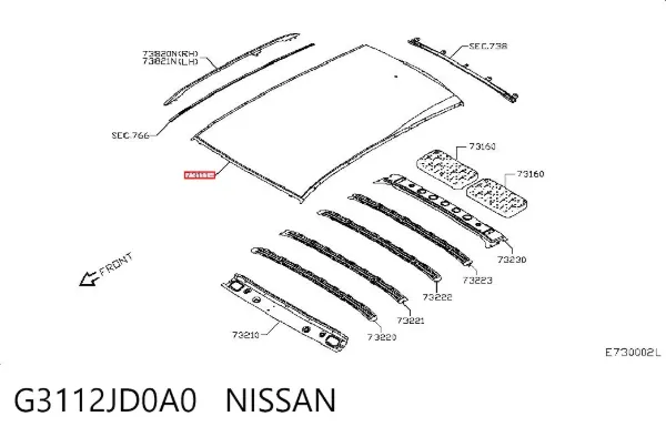 Дах G3112JD0A0 Nissan/Infiniti