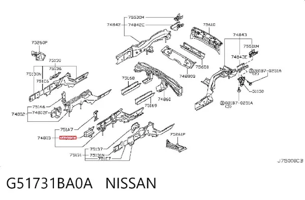  G51731BA0A Nissan/Infiniti