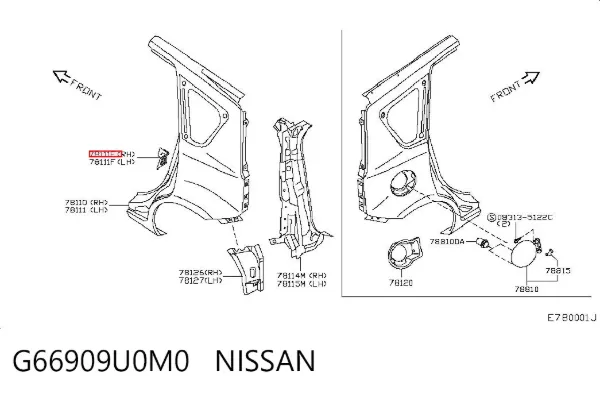  G66909U0M0 Nissan/Infiniti