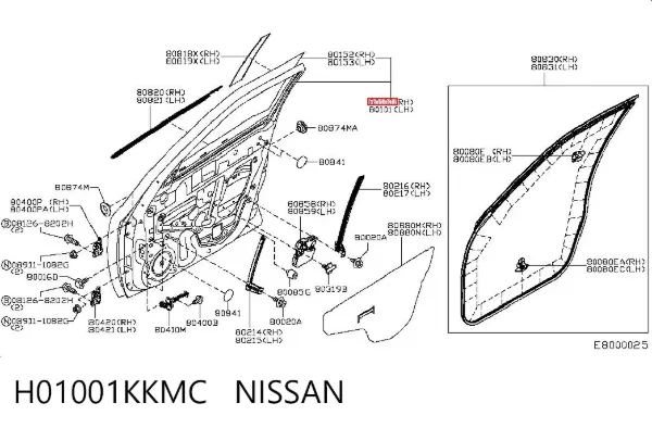Двері праві передні Nissan JUKE NMUK
