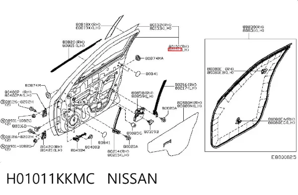 Двері передні ліві Nissan JUKE NMUK