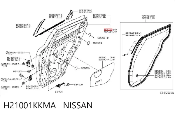 Двері задні, праві Nissan JUKE NMUK