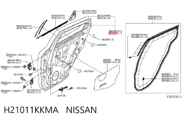 Двері задні, ліві Nissan JUKE NMUK