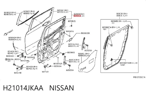 Двері задні, ліві Nissan Navara NP300 IV