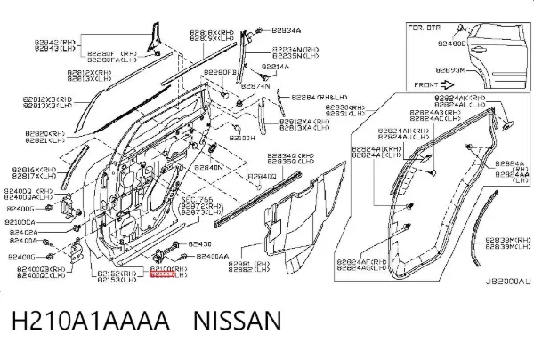 Двері задні, ліві Nissan Murano Z51