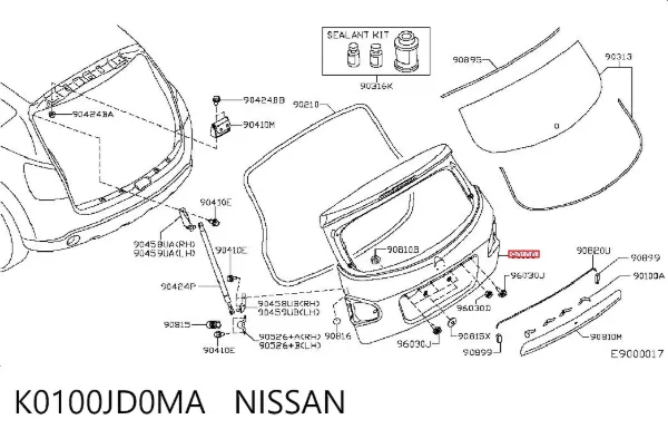 Ляда K0100JD0MA Nissan/Infiniti