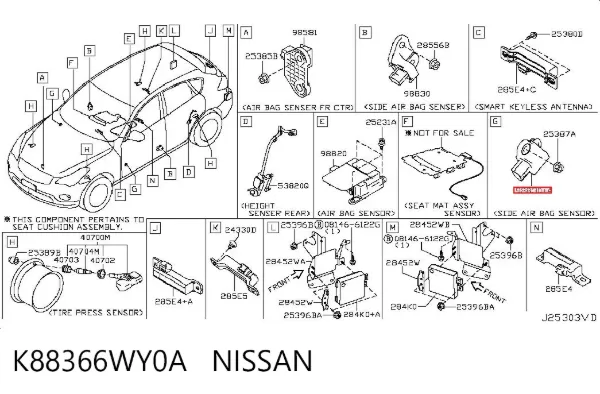  K88366WY0A Nissan/Infiniti