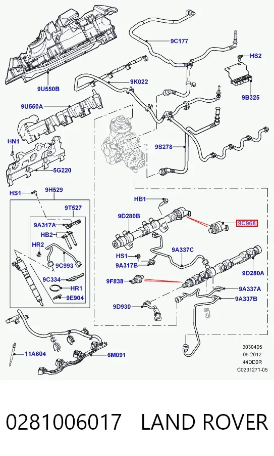 Регулятор тиску палива Land Rover Range Rover IV