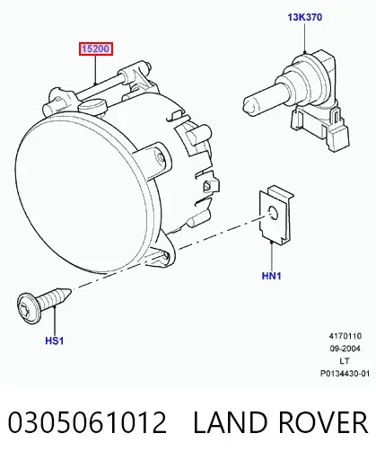 Фара протитуманна, права 0305061012 Land Rover
