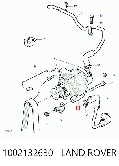 Генератор 1002132630 Land Rover