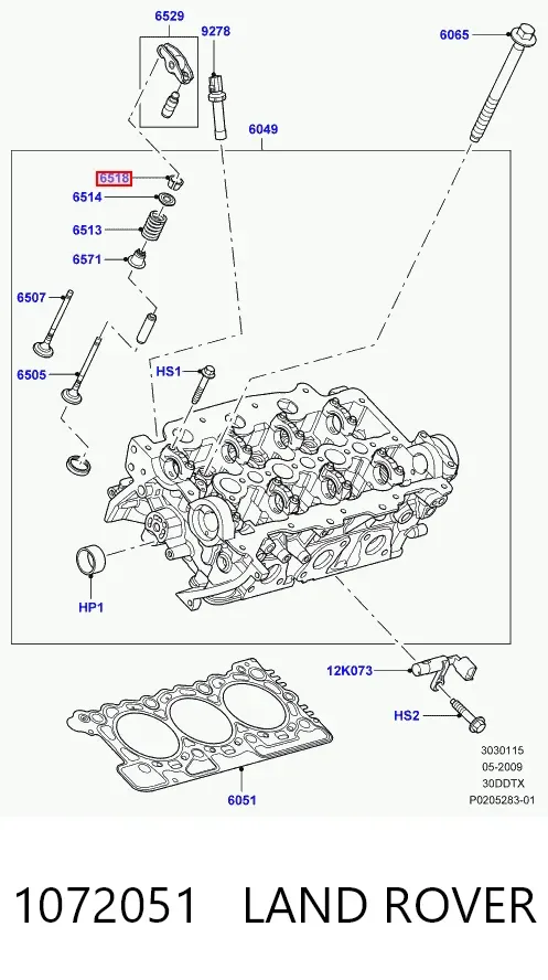Сухар клапану 1072051 Land Rover
