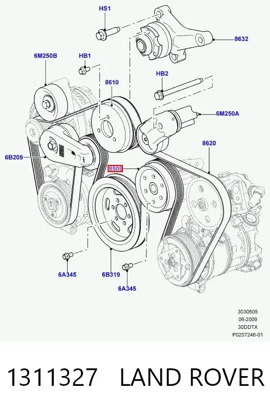 Шків помпи Land Rover Discovery III