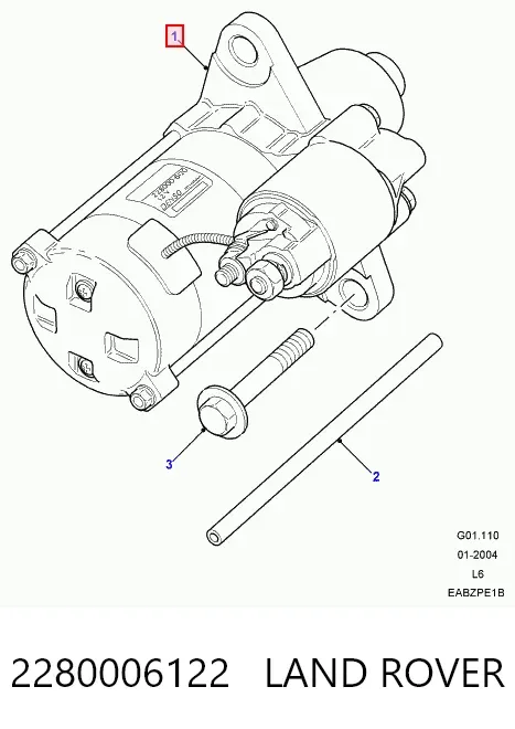 Стартер 2280006122 Land Rover