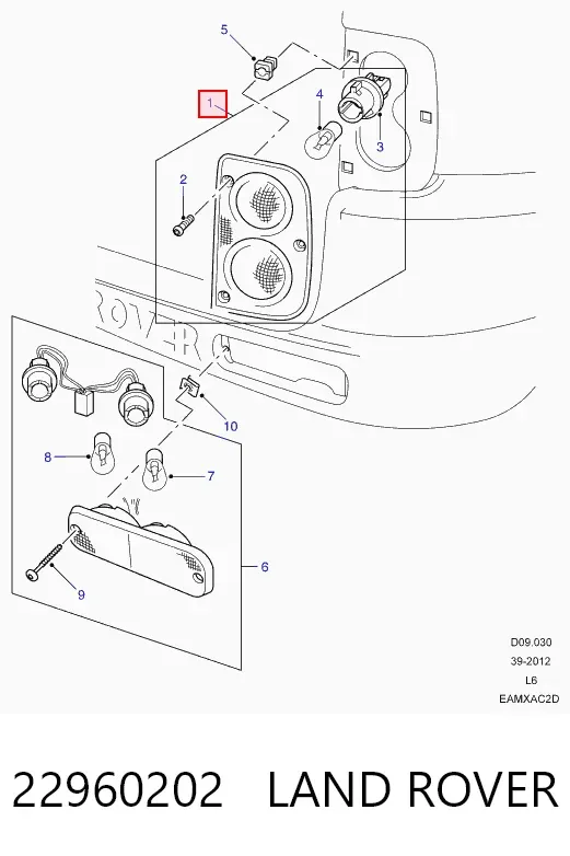Задня права фара 22960202 Land Rover