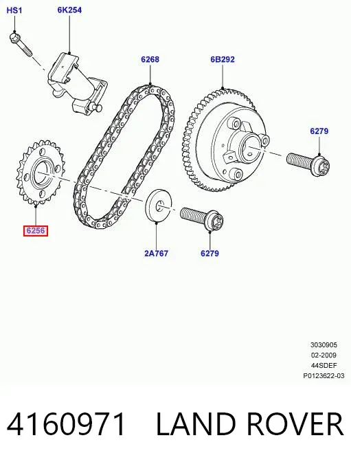Зірочка паразитна ланцюга ГРМ 4160971 Land Rover