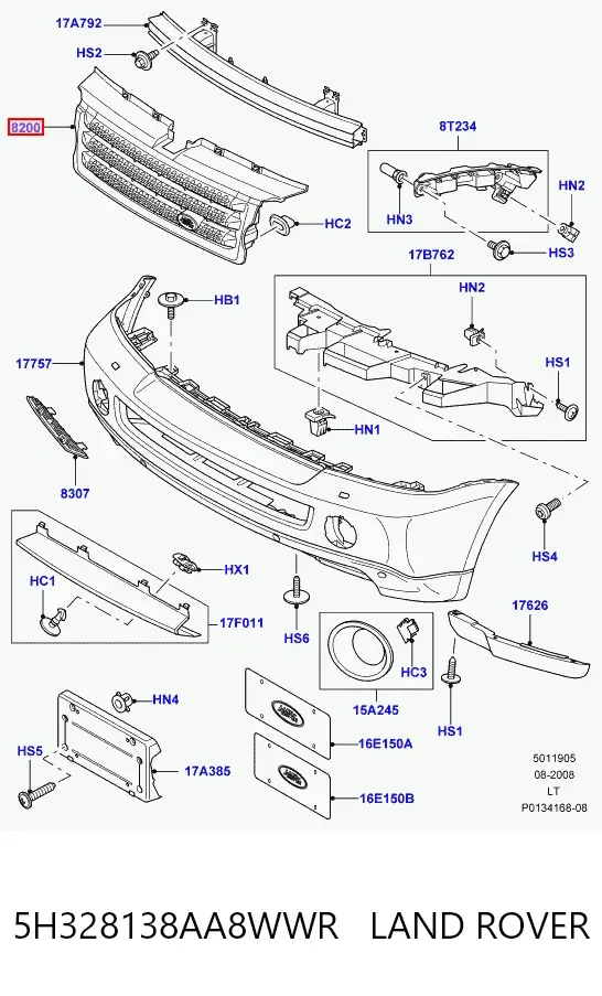 Решітка радіатора Land Rover Range Rover SPORT I