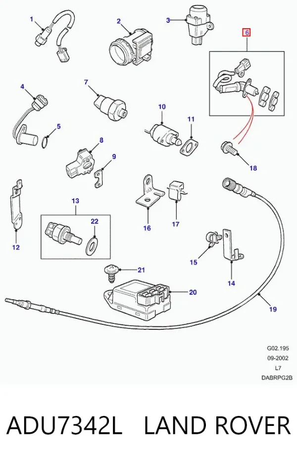 Датчик колінвала ADU7342L Land Rover