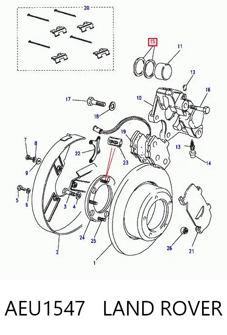 Ремкомплект переднього супорту AEU1547 Land Rover