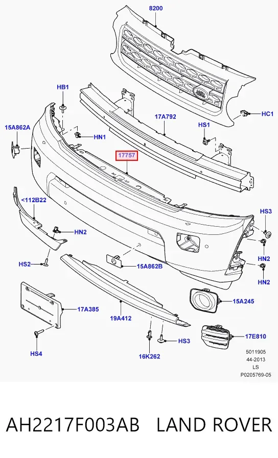 Передній бампер Land Rover Discovery IV