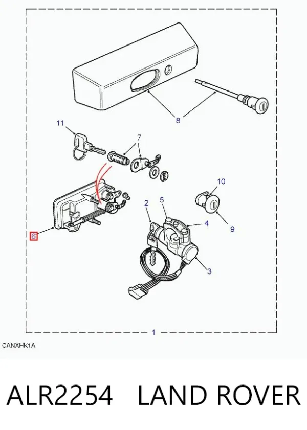Ручка передньої двері зовнішня права ALR2254 Land Rover