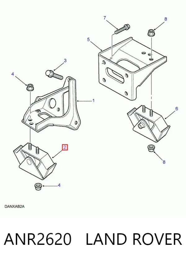 Подушка (опора) двигуна ліва/права ANR2620 Land Rover