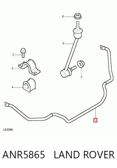 Передній стабілізатор Land Rover Freelander I