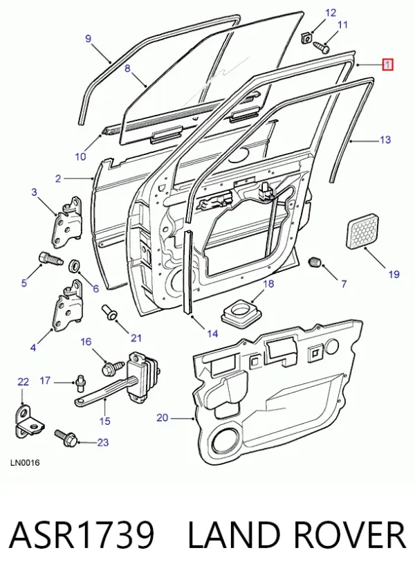 Двері передні ліві Land Rover Range Rover II