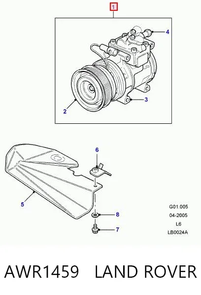 Компресор кондиціонера AWR1459 Land Rover