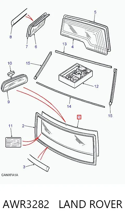 Лобове скло AWR3282 Land Rover