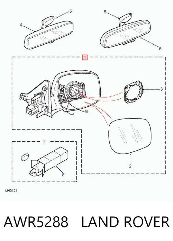 Ліве бокове дзеркало Land Rover Range Rover II