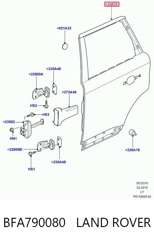 Двері задні, праві Land Rover Range Rover SPORT I