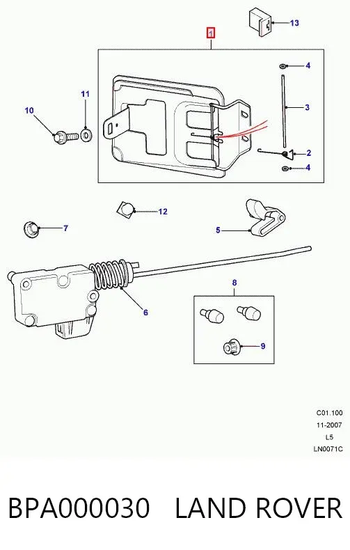 Лючок бензобака Land Rover Discovery II