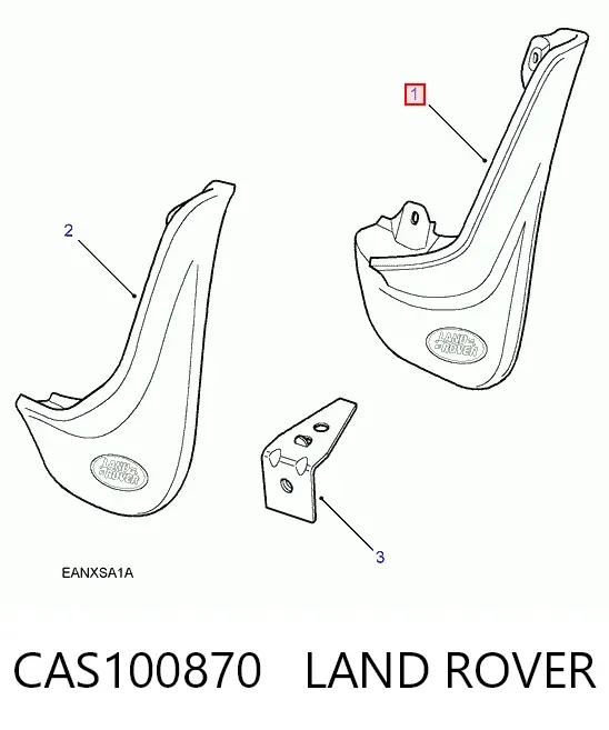 Бризковики передній, лівий CAS100870 Land Rover