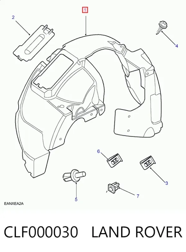 Підкрилок передній лівий Land Rover Freelander I