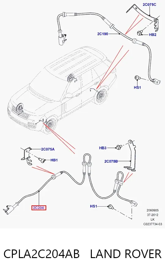 Датчик АБС передній LR033461 Allmakes