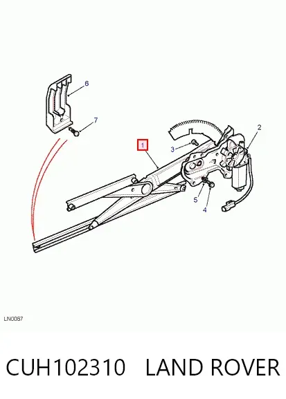 Склопідйомник передньої лівої двері CUH102310 Land Rover