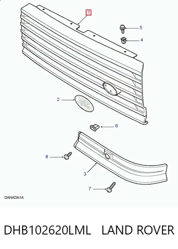 Решітка радіатора DHB102620LML Land Rover