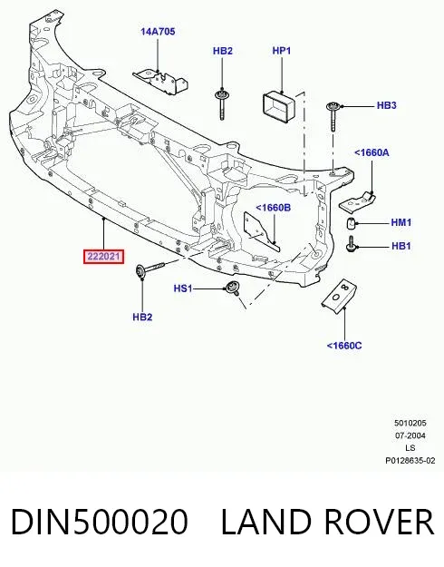 Рамка радіатора DIN500020 Land Rover