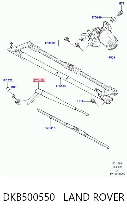 Важіль склоочисника Land Rover Range Rover SPORT I