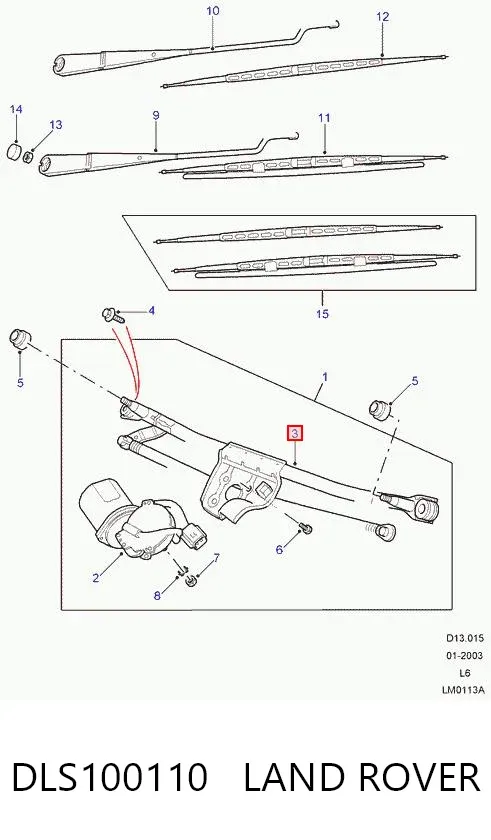 Трапеція двірників Land Rover Freelander I