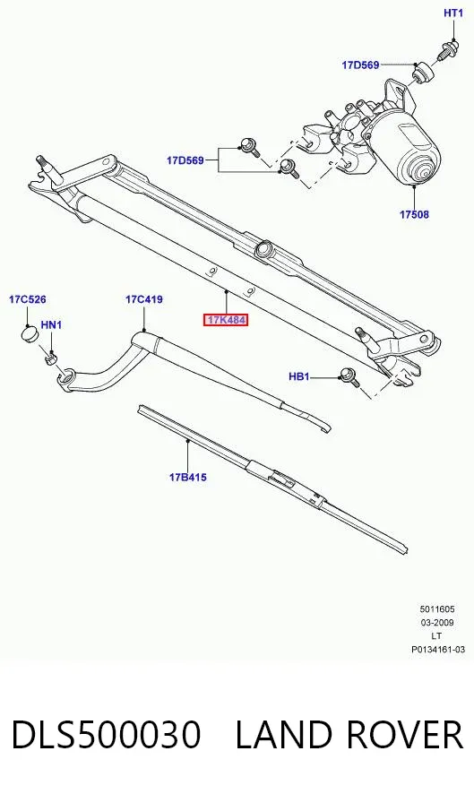 Трапеція двірників DLS500030 Land Rover