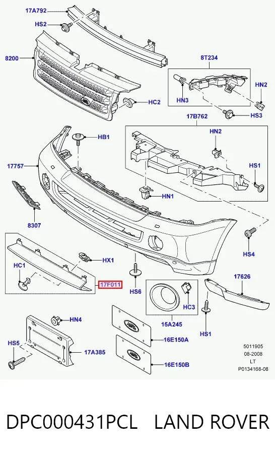 Заглушки буксирувального гака Land Rover Range Rover SPORT I