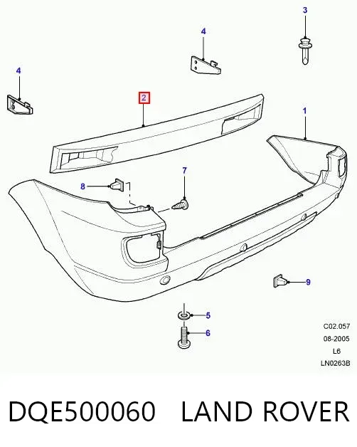 Підсилювач заднього бампера Land Rover Freelander I