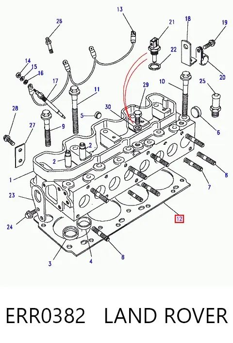 Прокладка ГБЦ ERR0382 Land Rover