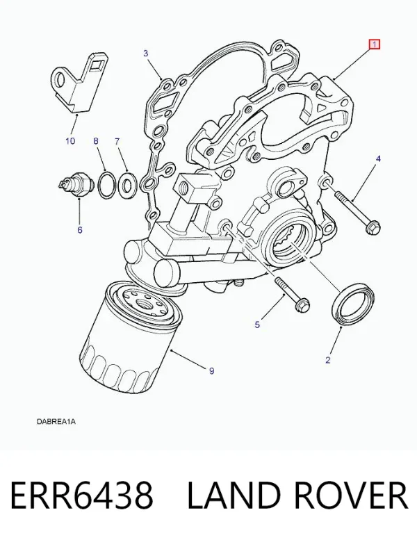 Кришка двигуна передня ERR6438 Land Rover