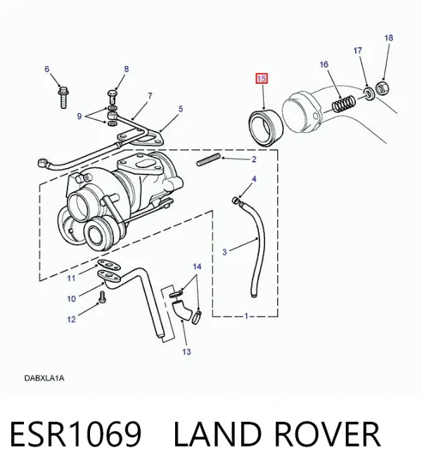 Кільце приймальної труби глушника ESR1069 Land Rover