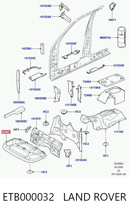 Шумоізоляція капота Land Rover Range Rover SPORT I