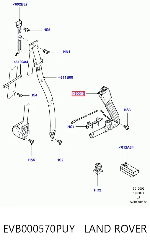  EVB000570PUY Land Rover