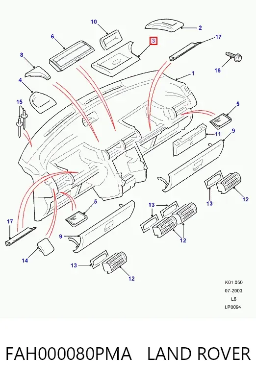  FAH000080PMA Land Rover