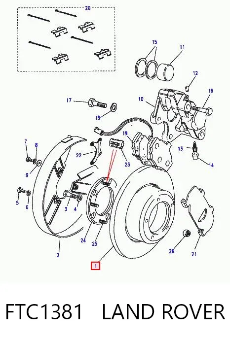 Гальмівні диски FTC1381 Land Rover